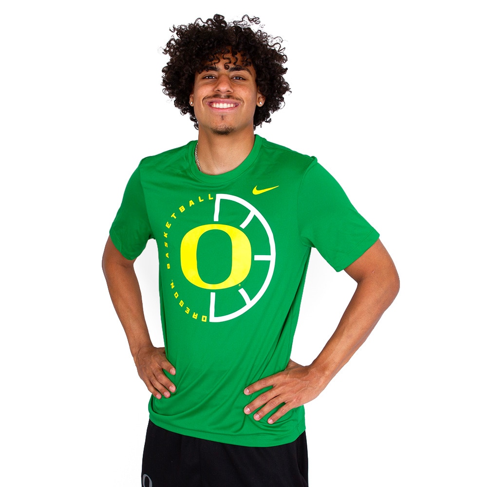 Classic Oregon O, Nike, Green, Crew Neck, Performance/Dri-FIT, Men, Basketball, T-Shirt, 813667